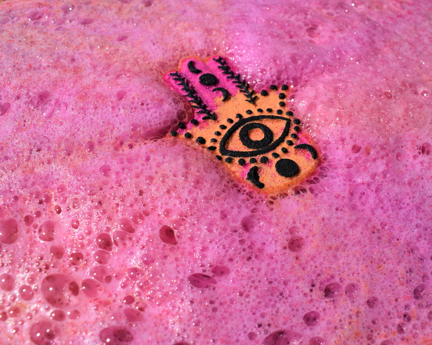 Hamsa Hand Bath Bomb (purple & yellow)