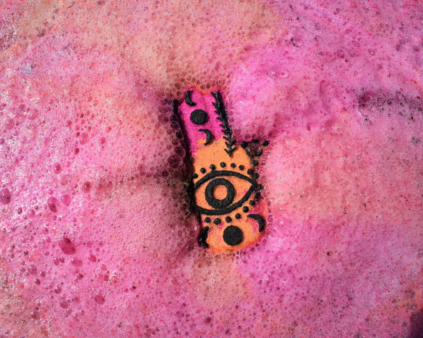 Hamsa Hand Bath Bomb (purple & yellow)
