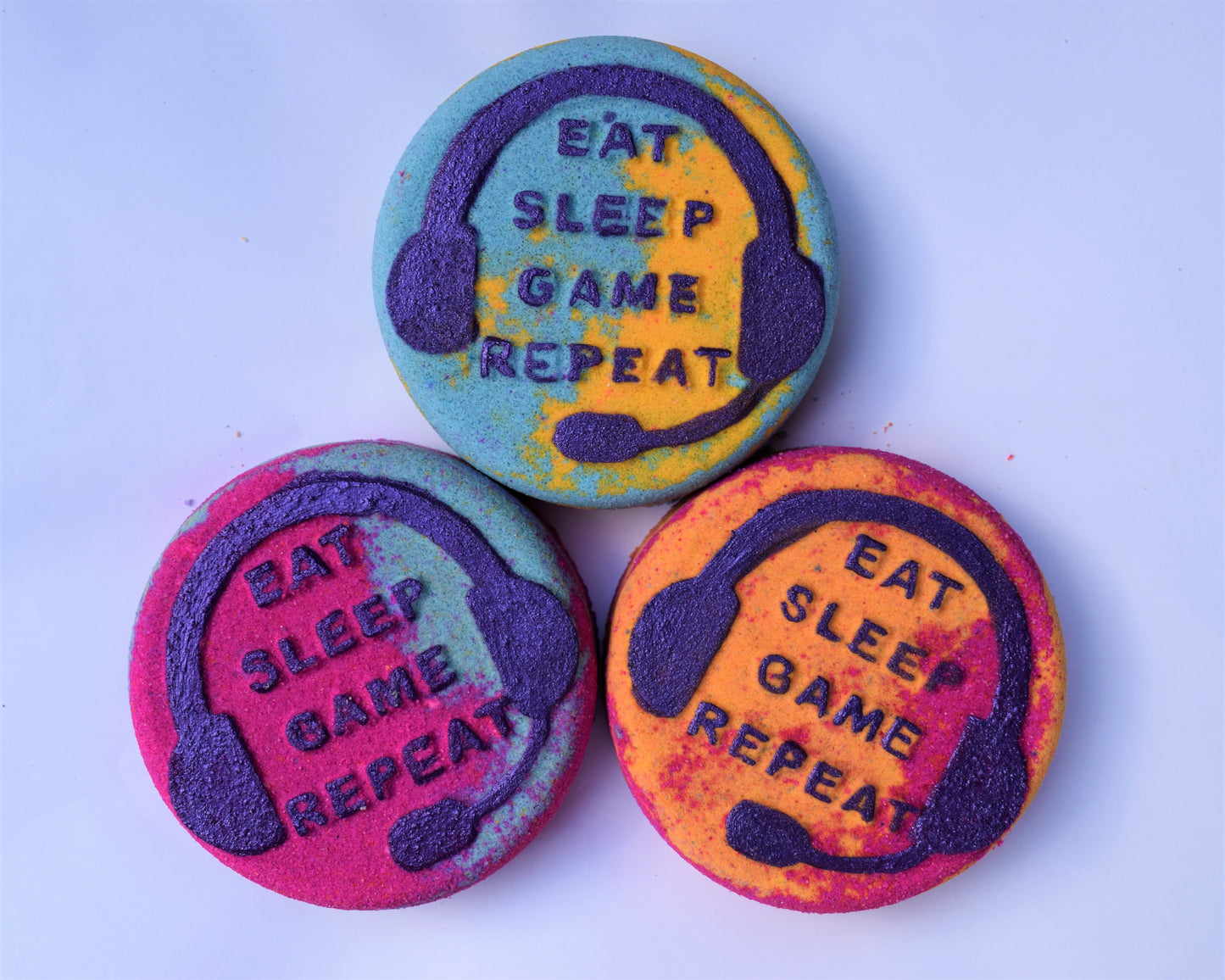 Eat Sleep Game Repeat Bath Bomb